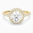 Round Regal Halo Pavé in 14K Yellow Gold main white
