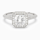Cushion Octagon Halo in Platinum main white