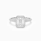 Emerald Octagon Halo in 14K White Gold main white