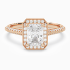 Radiant Octagon Halo in 14K Rose Gold main white