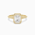 Radiant Octagon Halo in 14K Yellow Gold main white