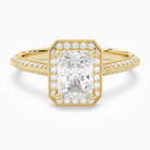 Radiant Octagon Halo in 14K Yellow Gold main white