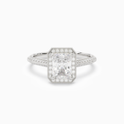 Radiant Octagon Halo in Platinum main white