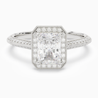 Radiant Octagon Halo in Platinum main white