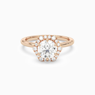 Round Halo in 14K Rose Gold main white