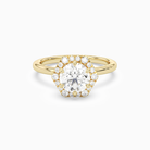 Round Halo in 18K Yellow Gold main white