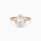 Cushion Cluster Halo in 14K Rose Gold main white