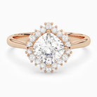 Cushion Cluster Halo in 14K Rose Gold main white