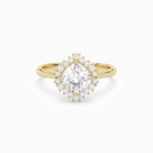 Cushion Cluster Halo in 18K Yellow Gold main white