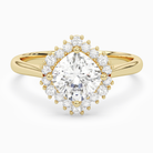 Cushion Cluster Halo in 18K Yellow Gold main white