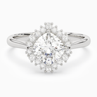 Cushion Cluster Halo in Platinum main white