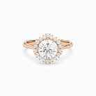 Round Cluster Halo in 14K Rose Gold main white
