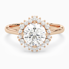 Round Cluster Halo in 14K Rose Gold main white