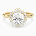 Round Cluster Halo in 18K Yellow Gold main white