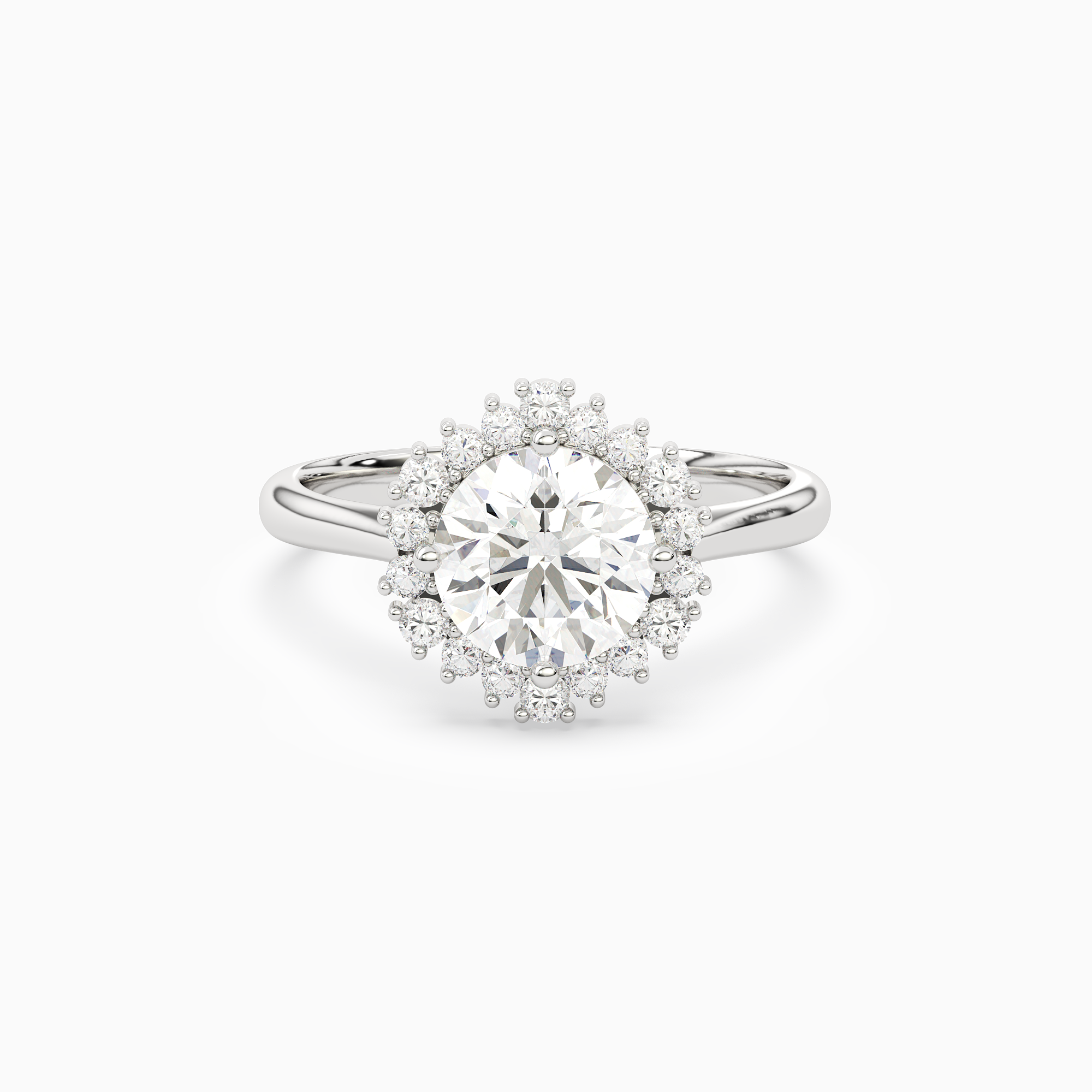 Round Cluster Halo in Platinum main white