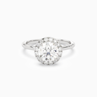 Round Scalloped Halo Baseline in Platinum main white
