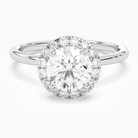 Round Scalloped Halo Baseline in Platinum main white