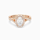 Oval Twisted Halo in 14K Rose Gold main white