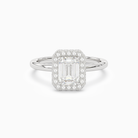 Emerald Compact Halo in Platinum main white