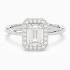 Emerald Compact Halo in Platinum main white