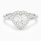 Heart Compact Halo in 18K White Gold main white