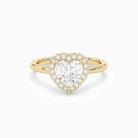 Heart Compact Halo in 18K Yellow Gold main white