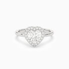 Heart Compact Halo in Platinum main white