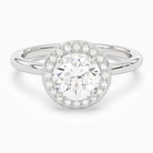 Round Compact Halo in 18K White Gold main white