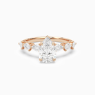 Pear Crescent Pear Side Stone in 14K Rose Gold main white