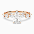 Pear Crescent Pear Side Stone in 14K Rose Gold main white
