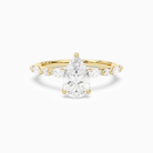 Pear Mixed-Shaped Shoulder Accent Ring in 18K Yellow Gold main white