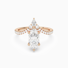 Marquise Tiara Accent Side Stone in 14K Rose Gold main white