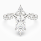 Marquise Tiara Accent Side Stone in 14K White Gold main white