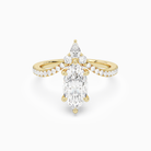 Marquise Tiara Accent Side Stone in 18K Yellow Gold main white