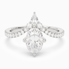 Oval Tiara Accent Side Stone in 14K White Gold main white