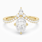 Oval Tiara Accent Side Stone in 14K Yellow Gold main white