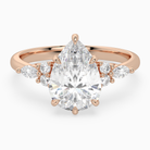 Pear Composite Floral Side Stone in 14K Rose Gold main white