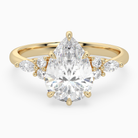 Pear Composite Floral Side Stone in 18K Yellow Gold main white