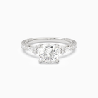 Cushion Celestia Side Stone in Platinum main white