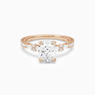 Oval Celestia Side Stone in 14K Rose Gold main white