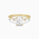 Oval Celestia Side Stone in 18K Yellow Gold main white