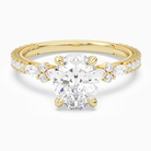 Oval Celestia Side Stone in 18K Yellow Gold main white