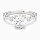 Oval Celestia Side Stone in Platinum main white