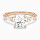 Round Celestia Side Stone in 14K Rose Gold main white