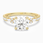 Round Celestia Side Stone in 14K Yellow Gold main white