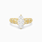Marquise Laurel Nature Side Stone in 18K Yellow Gold main white