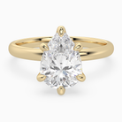 Pear Petite Classic Solitaire in 18K Yellow Gold main white