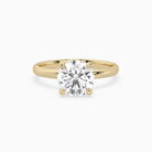 Round Petite Classic Solitaire in 14K Yellow Gold main white