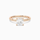 Cushion Hidden Halo Crown Clean in 14K Rose Gold main white