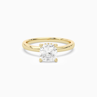 Cushion Hidden Halo Crown Clean in 14K Yellow Gold main white